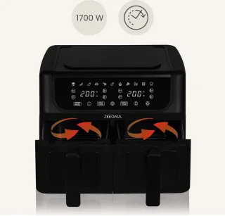 Zeegma Knapper Dual 9L Airfryer 1700W