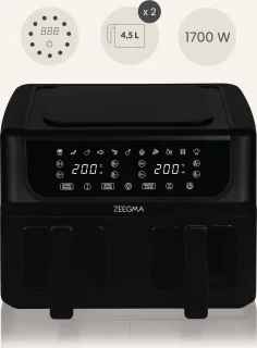 Zeegma Knapper Dual 9L Airfryer 1700W