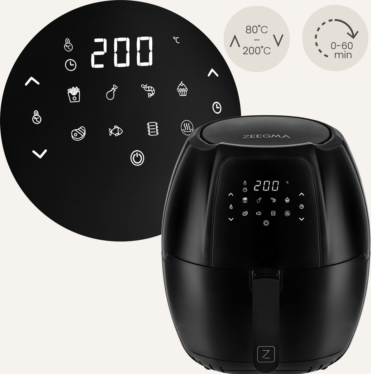 Zeegma Knapper Grand Airfryer XXL 6L