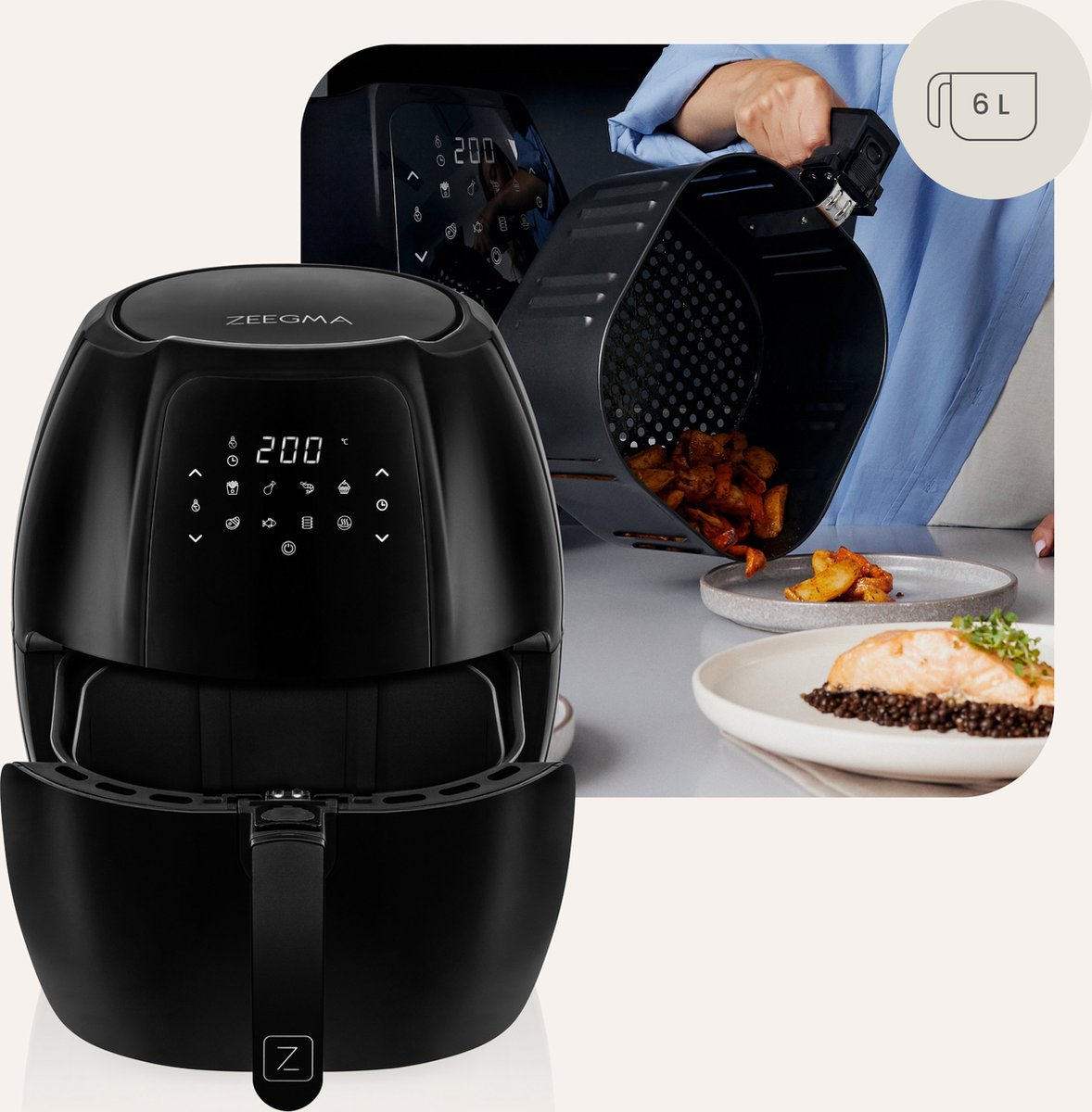 Zeegma Knapper Grand Airfryer XXL 6L