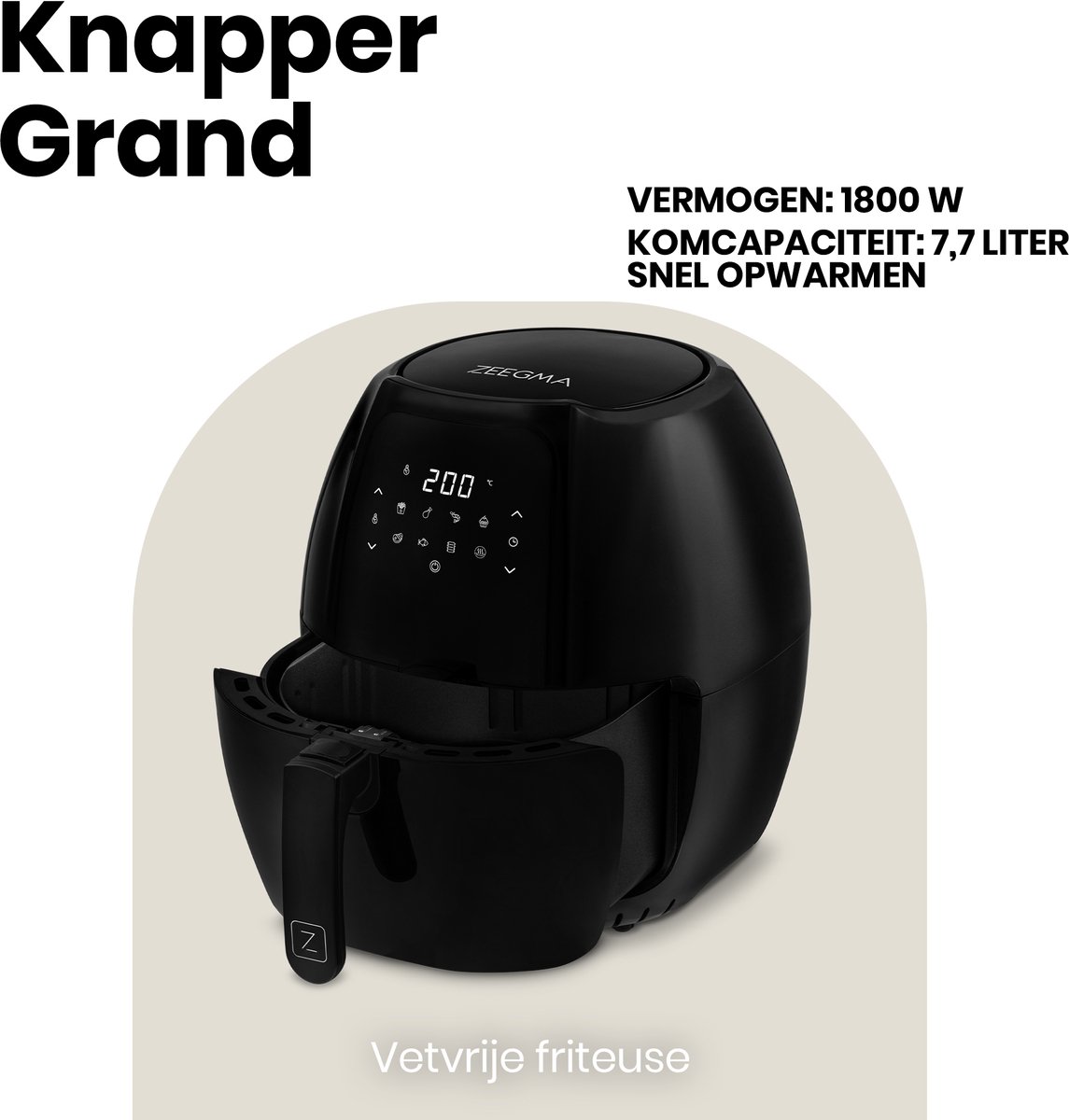 Zeegma Knapper Grand Airfryer XXL 6L