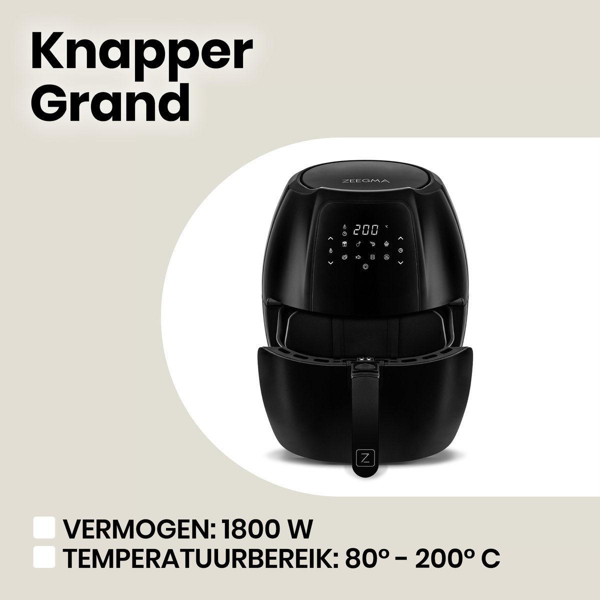 Zeegma Knapper Grand Airfryer XXL 6L
