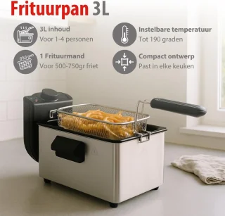 Zilveren friteuse
