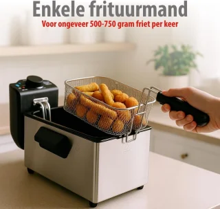 Zilveren friteuse