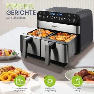 Zimoros Dubbele Airfryer Heteluchtfriteuse