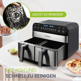 Zimoros Dubbele Airfryer Heteluchtfriteuse