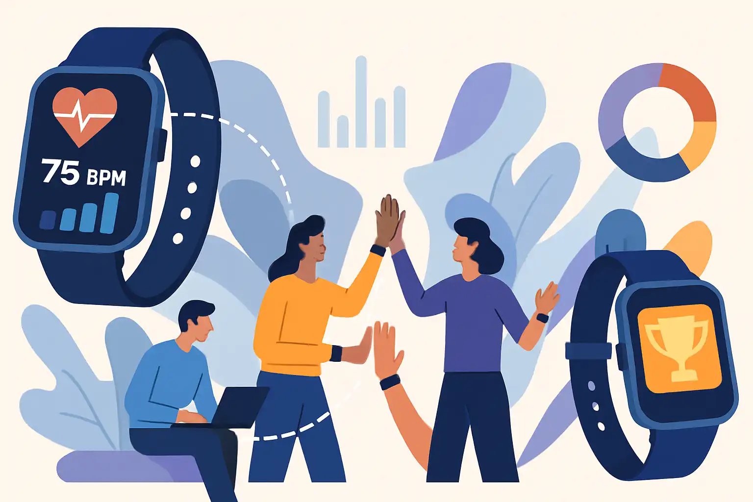 Hoe teams smartwatches gebruiken voor betere samenwerking: van live metrics tot groepsuitdagingen