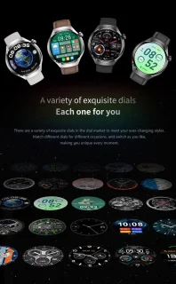 Knobbout 1.6 inch Stijlvolle HD Kleurenweergave Scherm smartwatch - Ingebouwd Kompas - Hoogtemeter en Barometer - Krachtige NFC-functie - Bluetooth Handsfree Bellen - Dynamische Interactieve Weergave - Zilver staal en siliconen horlogeband