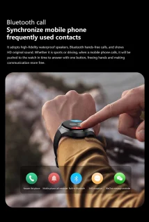 Knobbout 1.6 inch Stijlvolle HD Kleurenweergave Scherm smartwatch - Ingebouwd Kompas - Hoogtemeter en Barometer - Krachtige NFC-functie - Bluetooth Handsfree Bellen - Dynamische Interactieve Weergave - Zilver staal en siliconen horlogeband