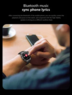 Knobbout 1.6 inch Stijlvolle HD Kleurenweergave Scherm smartwatch - Ingebouwd Kompas - Hoogtemeter en Barometer - Krachtige NFC-functie - Bluetooth Handsfree Bellen - Dynamische Interactieve Weergave - Zilver staal en siliconen horlogeband