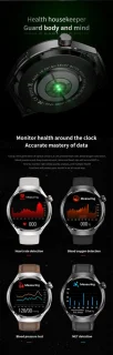 Knobbout 1.6 inch Stijlvolle HD Kleurenweergave Scherm smartwatch - Ingebouwd Kompas - Hoogtemeter en Barometer - Krachtige NFC-functie - Bluetooth Handsfree Bellen - Dynamische Interactieve Weergave - Zilver staal en siliconen horlogeband