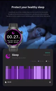 Knobbout 1.6 inch Stijlvolle HD Kleurenweergave Scherm smartwatch - Ingebouwd Kompas - Hoogtemeter en Barometer - Krachtige NFC-functie - Bluetooth Handsfree Bellen - Dynamische Interactieve Weergave - Zilver staal en siliconen horlogeband