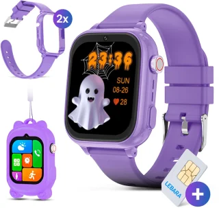 JuniorCompass 4G Smartwatch Kinderen - GPS Tracker - Vanaf 8 jr - SOS Functie - Videobellen & Stappenteller - Incl Simkaart