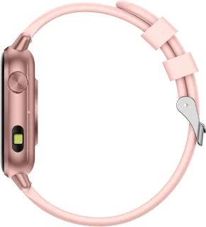 Smartwatch voor Dames en Heren - RVS, Siliconen Bandje - Hartslagmeter - Stappenteller - Slaapmonitor - Multisport - Compatibel met Android en iOS - Waterproof - Zwart en Roze