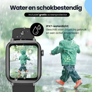 Protectly® GPS Horloge Kind Met Simkaart - SOS Knop - Smartwatch Kinderen - GPS Tracker Kind - Kinder Smartwatch - 4G - Videobellen - HD Camera - Whatsapp en SMS - Elke polsmaat - Incl. Simkaart