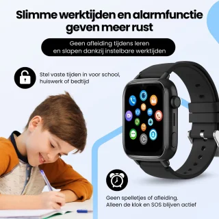 Protectly® GPS Horloge Kind Met Simkaart - SOS Knop - Smartwatch Kinderen - GPS Tracker Kind - Kinder Smartwatch - 4G - Videobellen - HD Camera - Whatsapp en SMS - Elke polsmaat - Incl. Simkaart