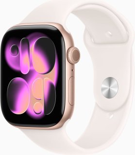 Wat vinden we goed aan de Apple Watch S11 GPS 46mm Rose Gold Aluminium Case with Light Blush Sport Band - S/M