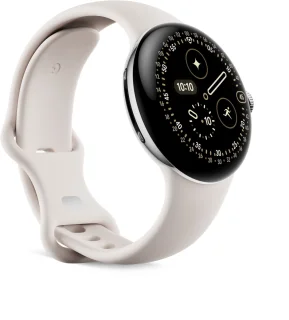 Google Pixel Watch 4 - Smartwatch - 41mm - WiFi - Silver/Porcelain