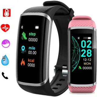Slimme Fitness Armband Hulpmiddel met Hartslagmeter & Bloeddruk – Activiteitstracker Geschikt voor iOS en Android – Smart Band met Aanpasbare Wijzerplaat voor Mannen en Vrouwen\