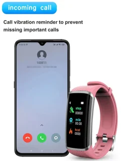 Slimme Fitness Armband Hulpmiddel met Hartslagmeter & Bloeddruk – Activiteitstracker Geschikt voor iOS en Android – Smart Band met Aanpasbare Wijzerplaat voor Mannen en Vrouwen\