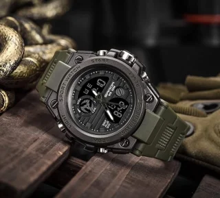 Heren Horloges Sport Outdoor Waterdichte Militaire Horloge voor Mannen Tactisch Horloge Analoge Digitale Datum Alarm Stopwatch Multifunctionele Tactiek Groot Gezicht Horloge voor Mannen