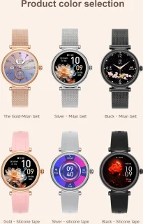 Knobbout 1.27" Smartwatch Dames - Bluetooth belfunctie-AI talk- Bloeddrukmeting -Langzame ademhalingstraining- Hartslagfunctie, Caloriemeting, Slaapmonitor, Afstandmeting, Bloedzuurstofanalyse - Gouden stainless steel band -Android en iOS- Goud