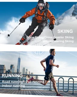 WizBay Premium Select® 1.43inch Amoled Sport Smartwatch Dames Heren - Android en iOS - IP68 - LED Zaklamp - Bluetooth Bellen - Hartslag & Slaap Monitor - Bloeddruk & Bloedzuurstofmeting - Multiple 60+ Sport Modi - Smartwatches - Zwart