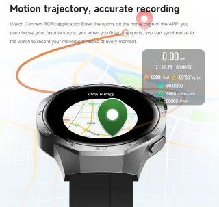 Knobbout 1.53" Stijlvolle Sport Smartwatch – NFC- Kompas, Hoogtemeter, Barometer-Bluetooth Bellen - Draadloos Opladen - hartslag, bloeddruk, zuurstofgehalte (SpO₂) - AI Assistent - medicatie innemen alert - Zwart staal + Siliconen Band
