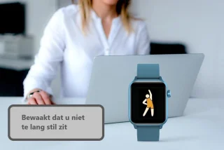 Belesy® Pro - Smartwatch Dames - Smartwatch Heren - Horloge - 1.3 inch - Kleurenscherm - Full Touch - Stappenteller - Grijs - Siliconen