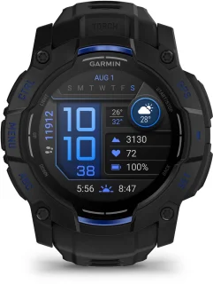 Garmin Instinct 3,50mm,AMOLED,Zwart en zwart/blauwe, Limited edition