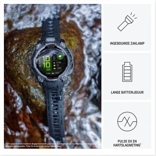 Garmin Instinct 3,50mm,AMOLED,Zwart en zwart/blauwe, Limited edition