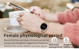 Stijl Ontmoet Slimheid: Knobbout 1.32” Roségouden Smartwatch met Diamanten – Voor Vrouwen die Stralen! Bluetooth Bellen, Gezondheidstracker & AI Assistent- Roségouden talen band met kristallen + extra siliconen band