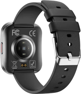 Smartwatch voor Dames en Heren 2025 -1.85inch AMOLED - RVS, Siliconen Bandje - Hartslagmeter - Stappenteller - Slaapmonitor - Multisport - Compatibel met Android en iOS - Waterproof - Zwart en Roze