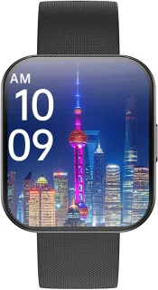 Smartwatch voor Dames en Heren 2025 -1.85inch AMOLED - RVS, Siliconen Bandje - Hartslagmeter - Stappenteller - Slaapmonitor - Multisport - Compatibel met Android en iOS - Waterproof - Zwart en Roze