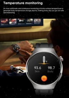 2025 Bloedsuiker Smart Watch Niet-Invasieve Bloedglucose Hartslag Gezondheid Monitor Pijnloos Meten Sport Smartwatch Insuline Meten AI Technologie Zilveren band + Extra Witte Ledere Band