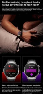 2025 Bloedsuiker Smart Watch Niet-Invasieve Bloedglucose Hartslag Gezondheid Monitor Pijnloos Meten Sport Smartwatch Insuline Meten AI Technologie Zilveren band + Extra Witte Ledere Band