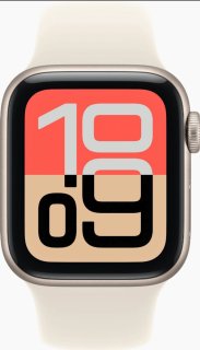 De Apple Watch SE 3 - Wifi - 44mm - Starlight Aluminium Case with Starlight Sport Band - S/M in één oogopslag
