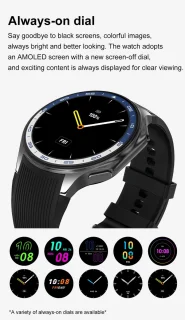 Knobbout 1.43 inch AMOLED-scherm met 3D-ontwerp Smartwatch - Slimme opnamefunctie- 4 GB interne opslag - MP4-video-ondersteuning - Nieuwste ATS3085S Gen 2-chipset - Ingebouwde kompasfunctie - Zwart staal+ zwart lederen + blauwe siliconen horlogeban