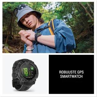 Garmin Instinct 3,45mm,AMOLED,Zwart en blauw, Limited edition