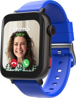 De Buzzy GO GPS Horloge voor Kinderen - Smartwatch 4G - GPS Tracker voor kind - Zie locatie van je kind - Videobellen - Berichten Sturen - Stappenteller - incl. simkaart - Blauw in één oogopslag