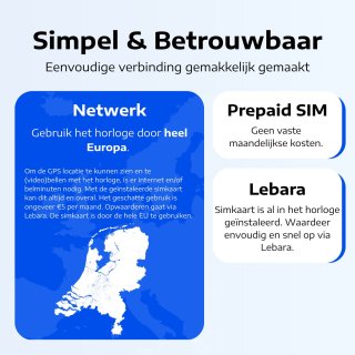 Wat vinden we goed aan de Buzzy GO GPS Horloge voor Kinderen - Smartwatch 4G - GPS Tracker voor kind - Zie locatie van je kind - Videobellen - Berichten Sturen - Stappenteller - incl. simkaart - Blauw