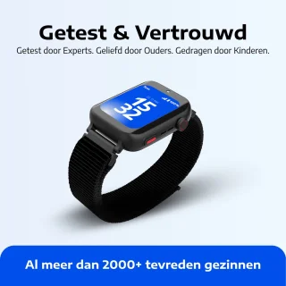 Buzzy GO GPS Horloge voor Kinderen - Smartwatch 4G - GPS Tracker voor kind - Zie locatie van je kind - Videobellen - Berichten Sturen - Stappenteller - incl. simkaart - Blauw