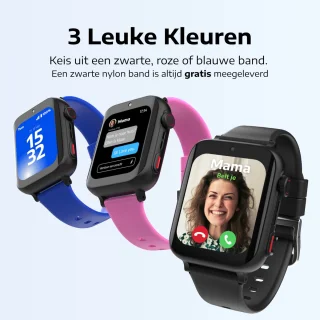Buzzy GO GPS Horloge voor Kinderen - Smartwatch 4G - GPS Tracker voor kind - Zie locatie van je kind - Videobellen - Berichten Sturen - Stappenteller - incl. simkaart - Blauw