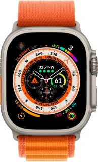 Apple Watch Ultra - 4G/LTE - 49mm - Titanium kast - Oranje Alpine bandje - Large