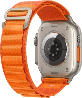 Apple Watch Ultra - 4G/LTE - 49mm - Titanium kast - Oranje Alpine bandje - Large