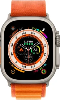 Apple Watch Ultra - 4G/LTE - 49mm - Titanium kast - Oranje Alpine bandje - Large