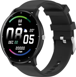 Royal Supplies SQ-33 Smartwatch - Smartwatch Heren - Smartwatch Dames- Smartwatch Kinderen - HD Touchscreen - Horloge - Stappenteller - Bloeddrukmeter - Saturatiemeter - IOS & Android -Screenprotector- Black