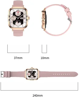 Smartwatch voor Dames Fashion - Staal Bandje - Hartslagmeter - Stappenteller - Slaapmonitor - Multisport - Compatibel met Android en iOS - Waterproof - Goud en Zilver Kleurig