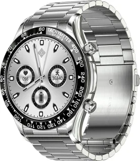 Darenci Smartwatch Superior Pro - Smartwatch heren - Activity Tracker - Touchscreen - Bluetooth bellen - Bluetooth muziek - Stalen band - Heren - Horloge - Stappenteller - Bloeddrukmeter - Verbrande calorieën - Zuurstofmeter - Waterdicht - Zilver