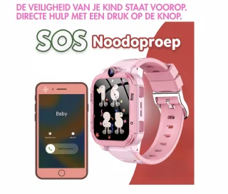 4G Kids Smart Watch - SOS Noodoproep - GPS Horloge - Inclusief Camera - IP67 Waterdicht - APP Bediening - Lange Batterijduur